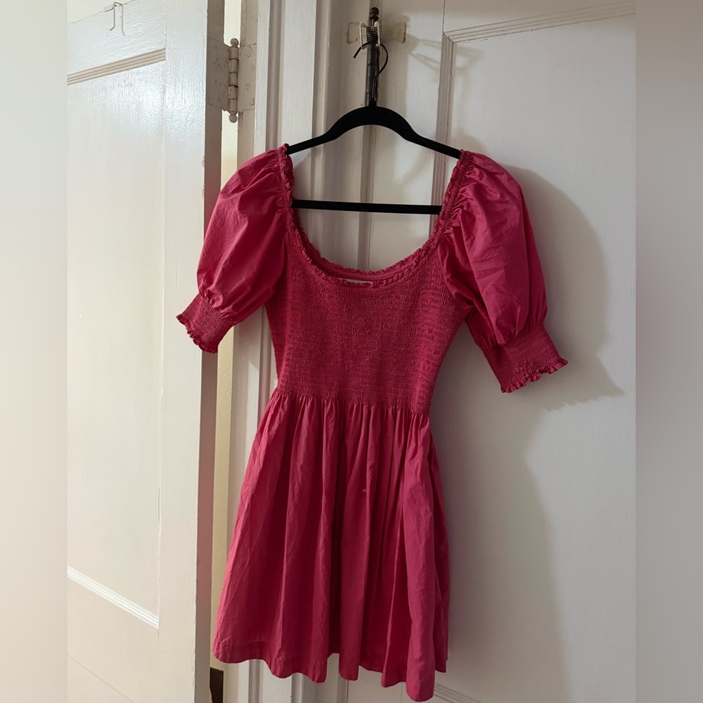 Hill House Vibrant Red Smocked Dress
